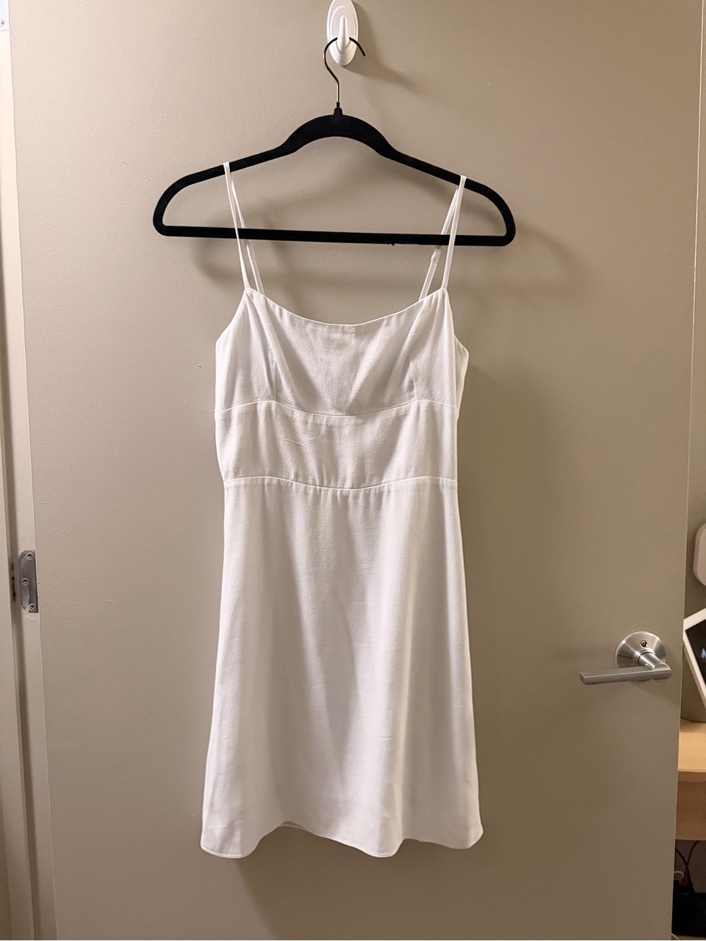 Sunday White Spaghetti Strap Slip Dress